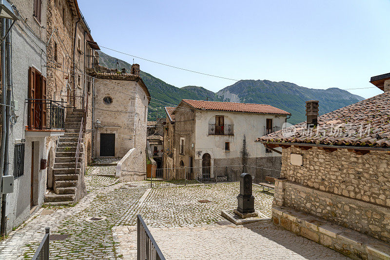 中世纪城镇中心，Campo di Giove Abruzzo意大利